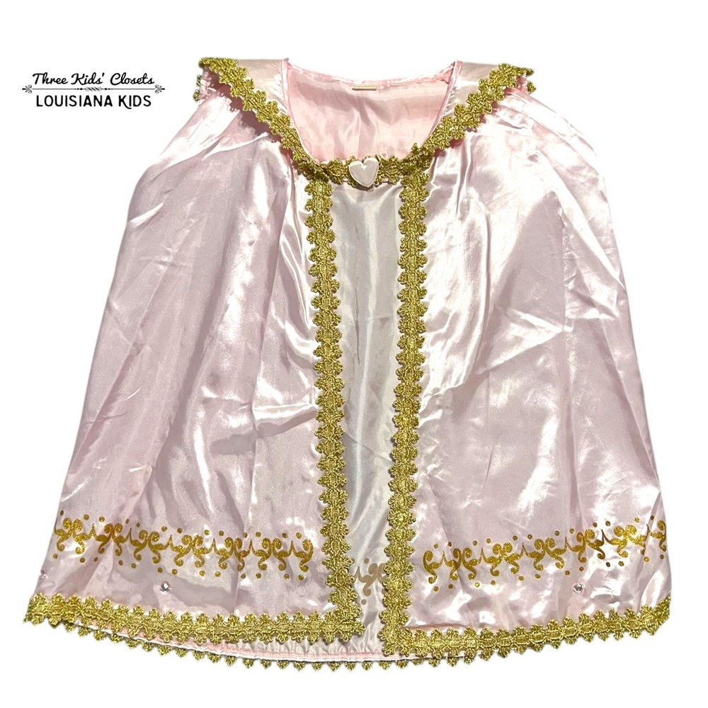 Liontouch Kids ONE SIZE Pink & Gold Queen Rosa Costume Cape